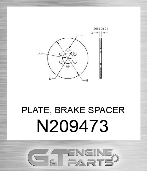 N209473 PLATE, BRAKE SPACER