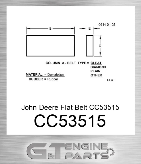 CC53515 John Deere Flat Belt CC53515