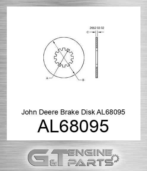 AL68095 John Deere Brake Disk AL68095