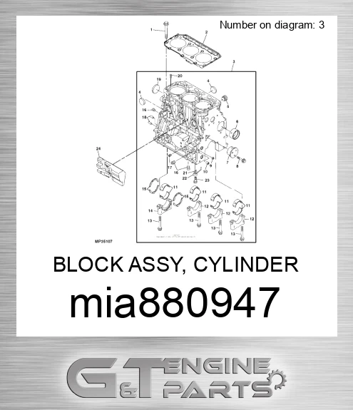 MIA880947 BLOCK ASSY, CYLINDER