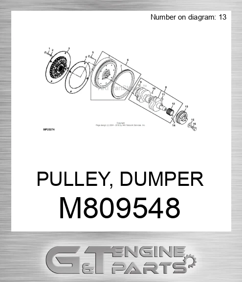 M809548 PULLEY, DUMPER