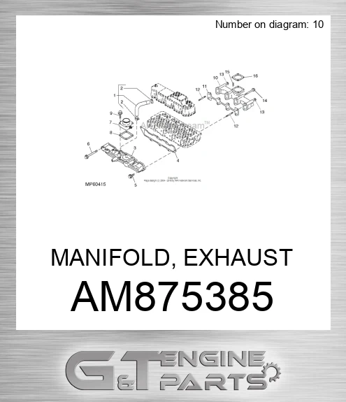 AM875385 MANIFOLD, EXHAUST