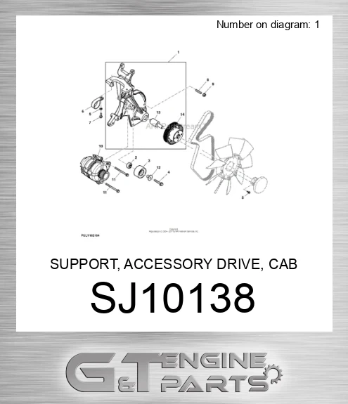 SJ10138 SUPPORT, ACCESSORY DRIVE, CAB