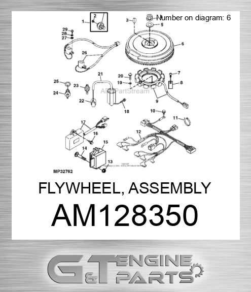 AM128350 FLYWHEEL, ASSEMBLY