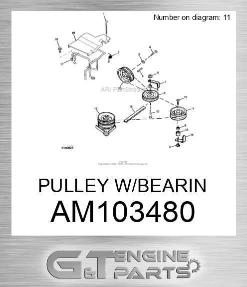 AM103480 PULLEY W/BEARIN