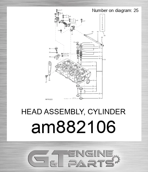 AM882106 HEAD ASSEMBLY, CYLINDER