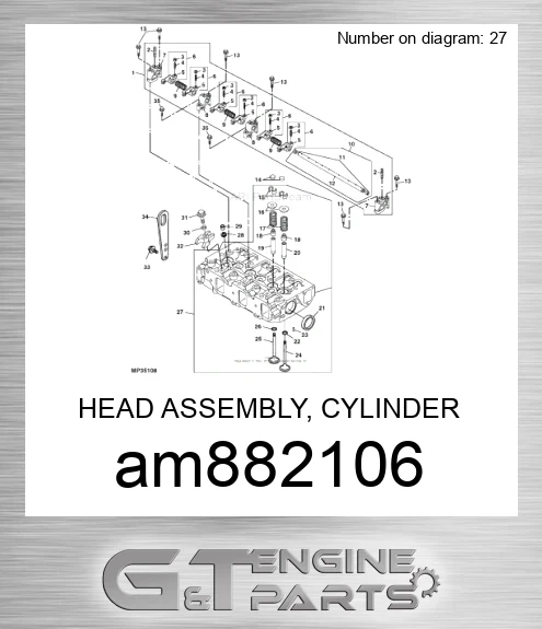AM882106 HEAD ASSEMBLY, CYLINDER