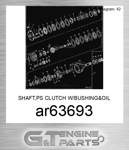 AR63693 SHAFT,PS CLUTCH W/BUSHING&OIL SEAL
