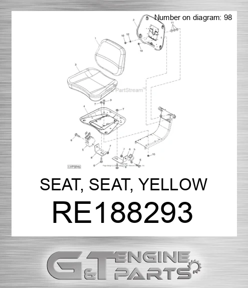 RE188293 SEAT, SEAT, YELLOW