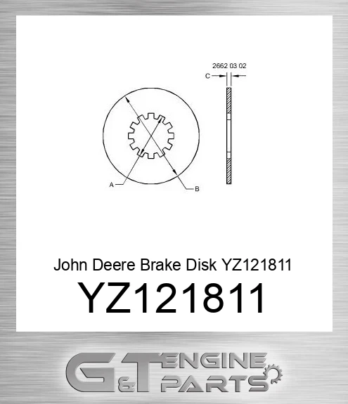 YZ121811 John Deere Brake Disk YZ121811