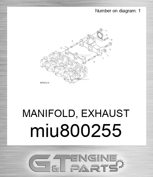 MIU800255 MANIFOLD, EXHAUST