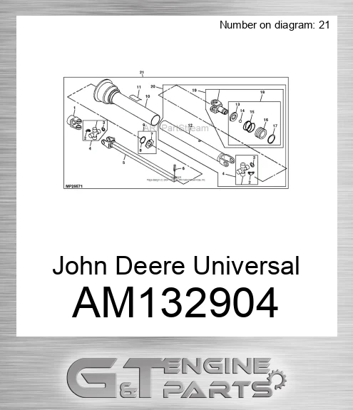 AM132904 Universal Driveshaft