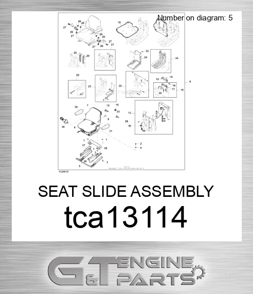 TCA13114 SEAT SLIDE ASSEMBLY