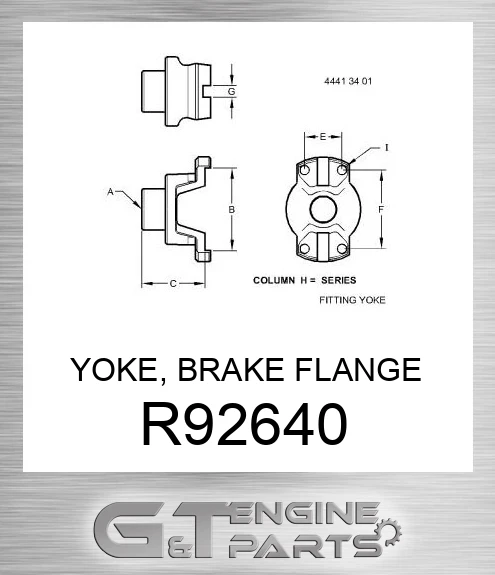 R92640 YOKE, BRAKE FLANGE