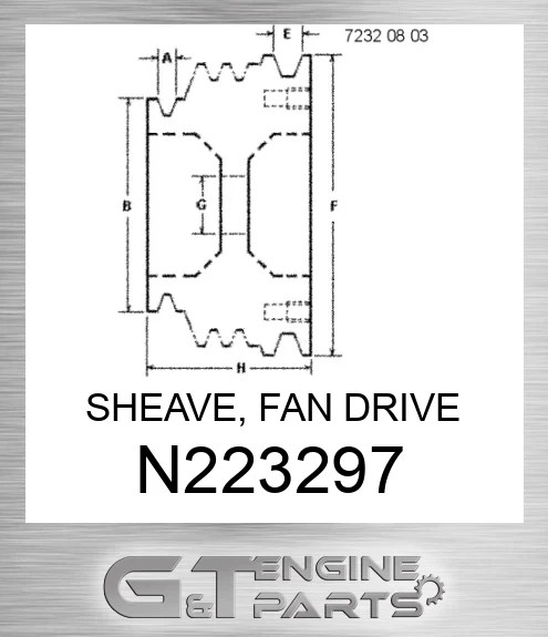 N223297 SHEAVE, FAN DRIVE