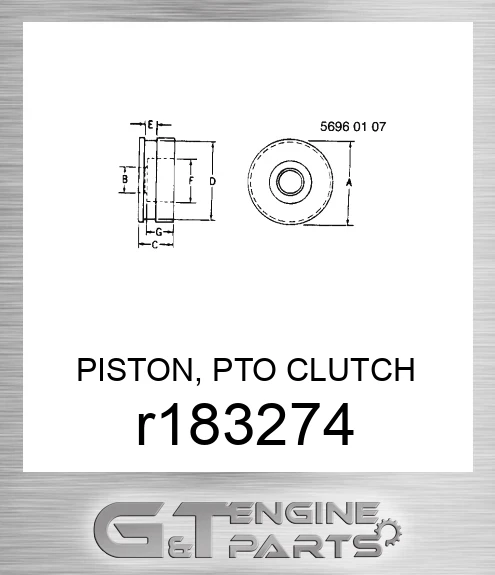 R183274 PISTON, PTO CLUTCH