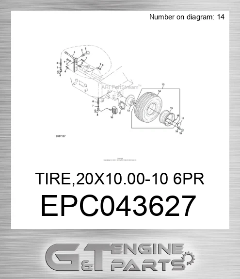 EPC043627 TIRE,20X10.00-10 6PR