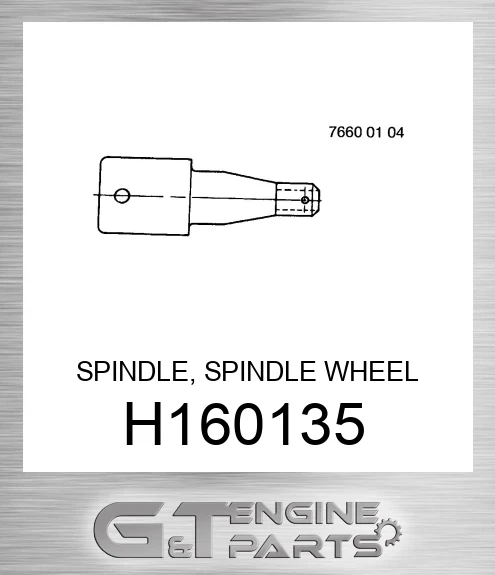 H160135 SPINDLE, SPINDLE WHEEL
