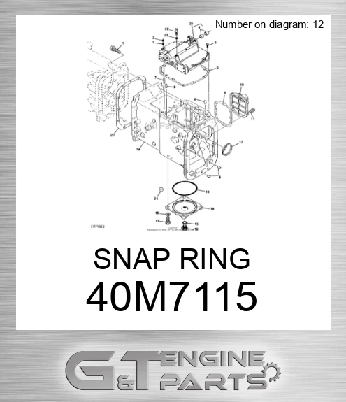 40M7115 SNAP RING made to fit JOHN DEERE | Price: $8.47