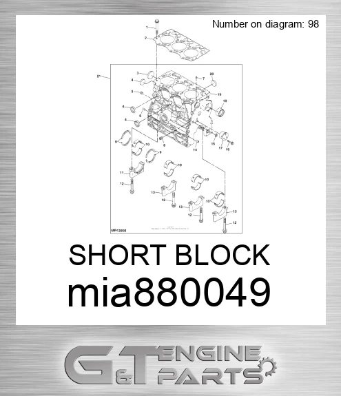 MIA880049 SHORT BLOCK