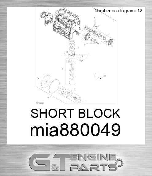 MIA880049 SHORT BLOCK