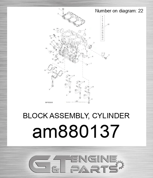 AM880137 BLOCK ASSEMBLY, CYLINDER