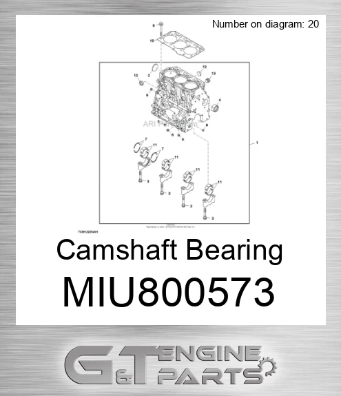 MIU800573 Camshaft Bearing
