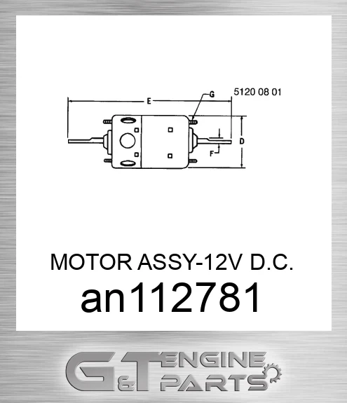 AN112781 MOTOR ASSY-12V D.C.