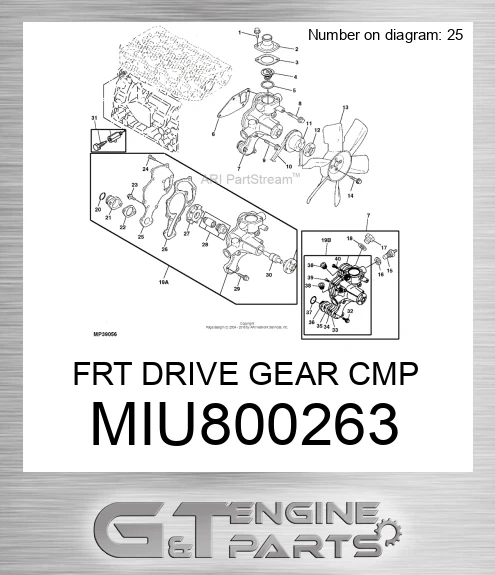 MIU800263 FRT DRIVE GEAR CMP