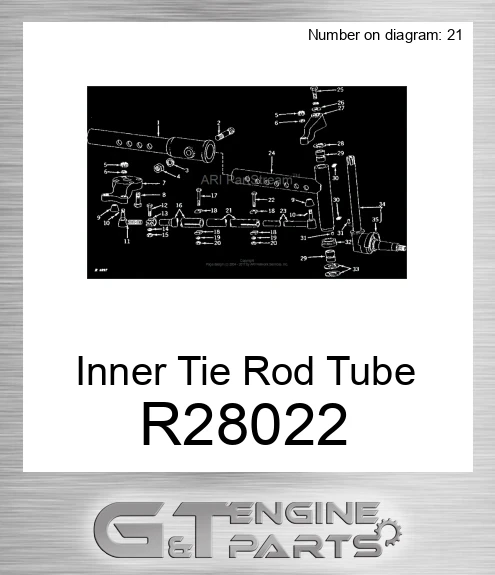 R28022 Inner Tie Rod Tube