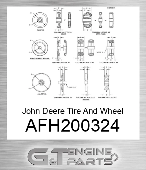AFH200324 John Deere Tire And Wheel Assembly AFH200324