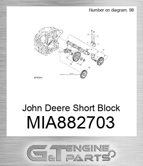 MIA882703 Short Block Assembly