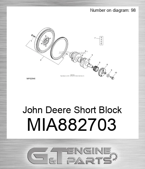 MIA882703 Short Block Assembly