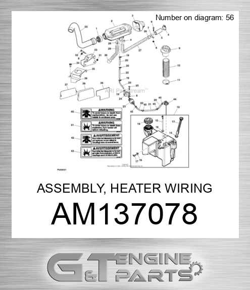 AM137078 ASSEMBLY, HEATER WIRING HARNESS