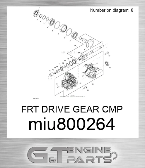 MIU800264 FRT DRIVE GEAR CMP