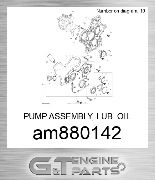 AM880142 PUMP ASSEMBLY, LUB. OIL