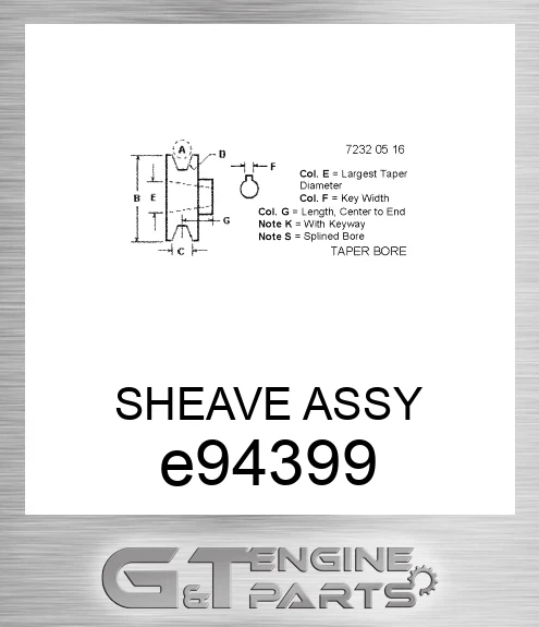 E94399 SHEAVE ASSY