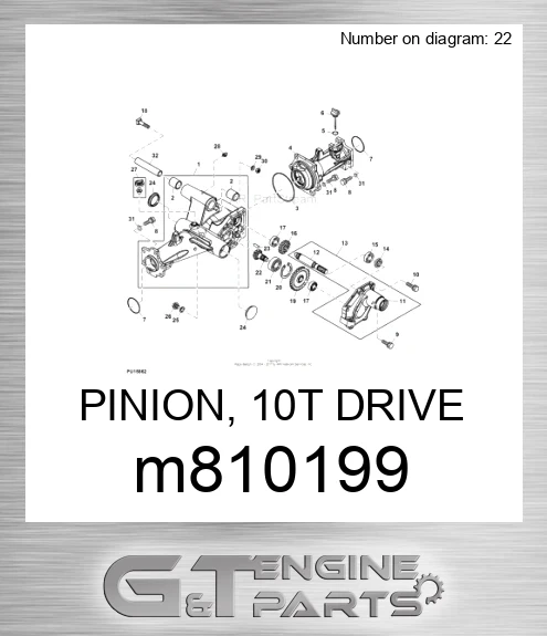 M810199 PINION, 10T DRIVE