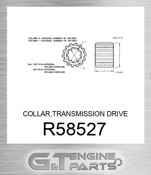 R58527 COLLAR,TRANSMISSION DRIVE