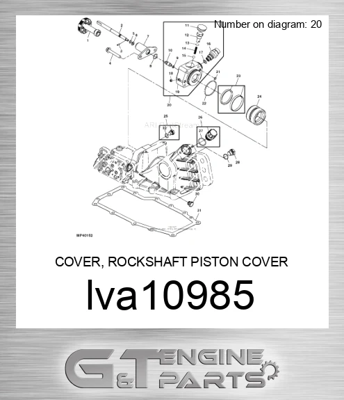LVA10985 COVER, ROCKSHAFT PISTON COVER ASSEM