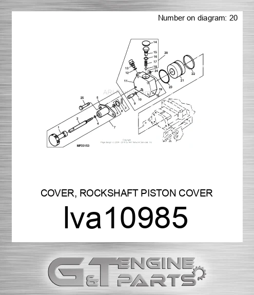 LVA10985 COVER, ROCKSHAFT PISTON COVER ASSEM