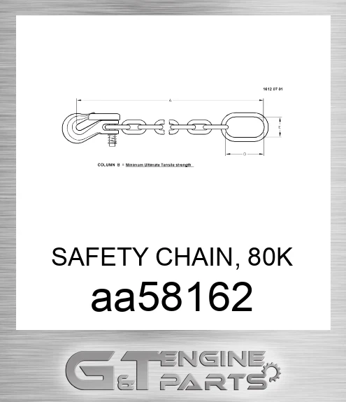 AA58162 SAFETY CHAIN, 80K