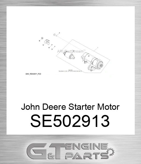 SE502913 Starter Motor Reman