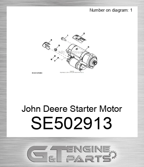 SE502913 John Deere Starter Motor Reman SE502913