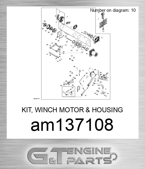 AM137108 KIT, WINCH MOTOR & HOUSING