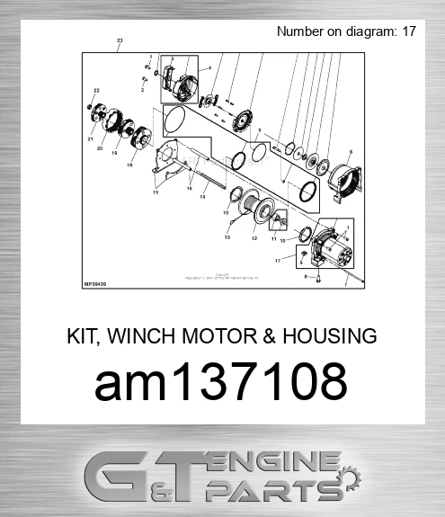 AM137108 KIT, WINCH MOTOR & HOUSING