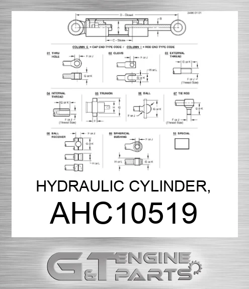 AHC10519 HYDRAULIC CYLINDER, 100X56-216,585