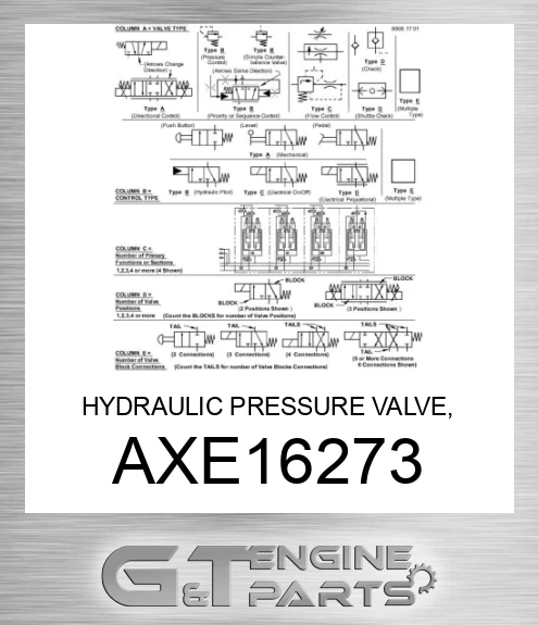AXE16273 HYDRAULIC PRESSURE VALVE, COMPNSTR