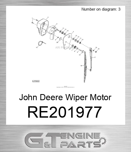 RE201977 John Deere Wiper Motor RE201977