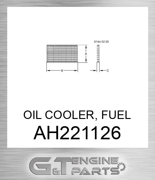 AH221126 OIL COOLER, FUEL COOLER,CONDENSER